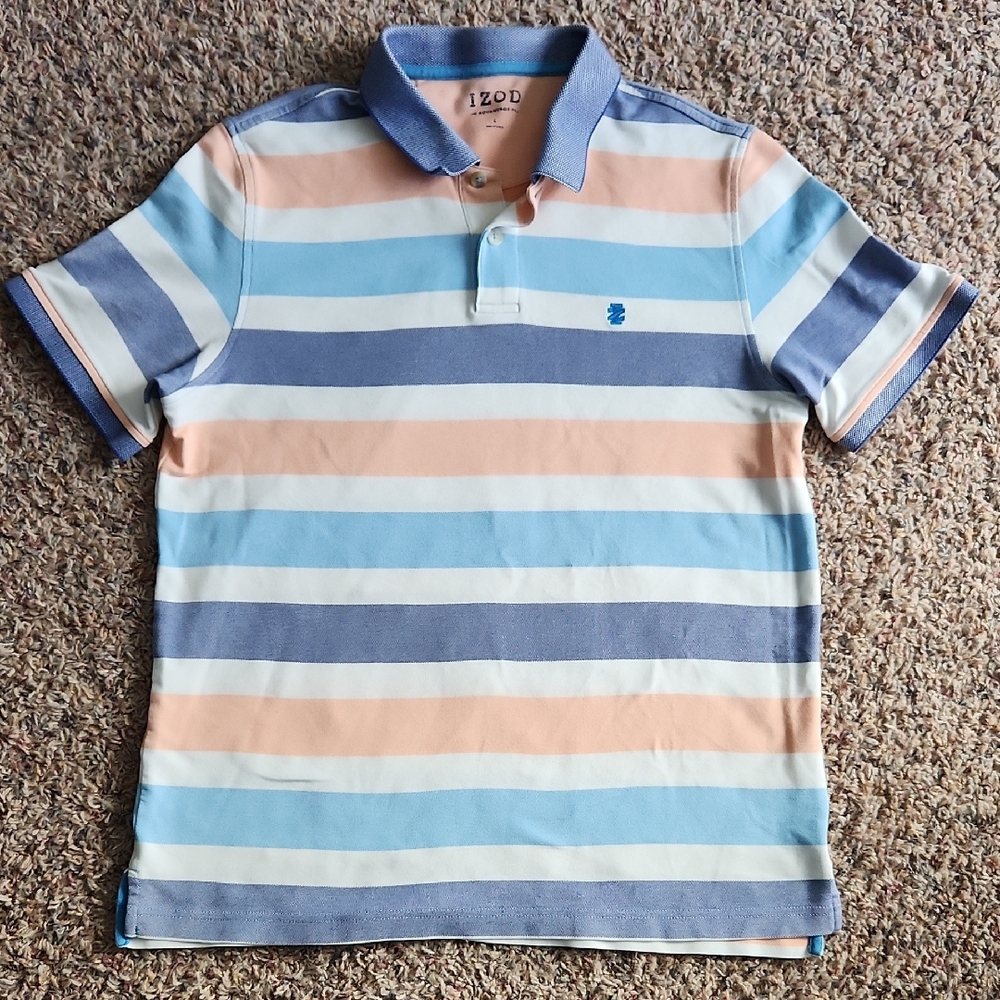 Izod Multicolor Striped Polo Shirt